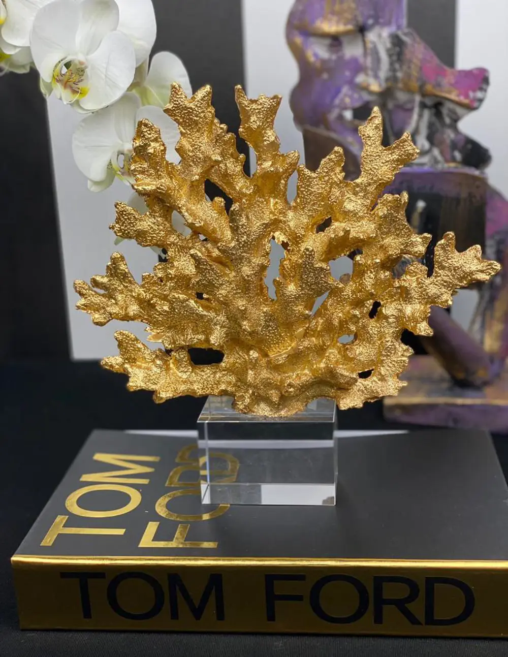 Dekoratif Krıstal Kaideli Mercan Biblo