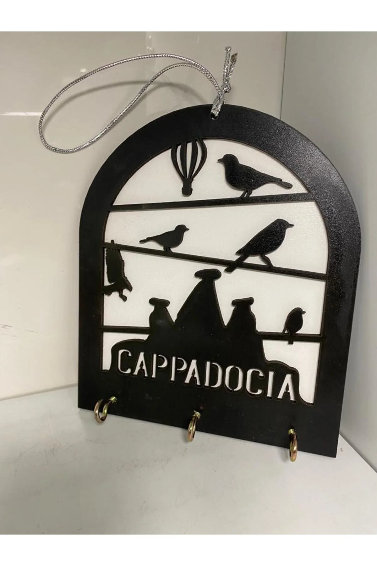 Dekoratif Kuşlu Capadokia Peri Bacalı Anahtarlık