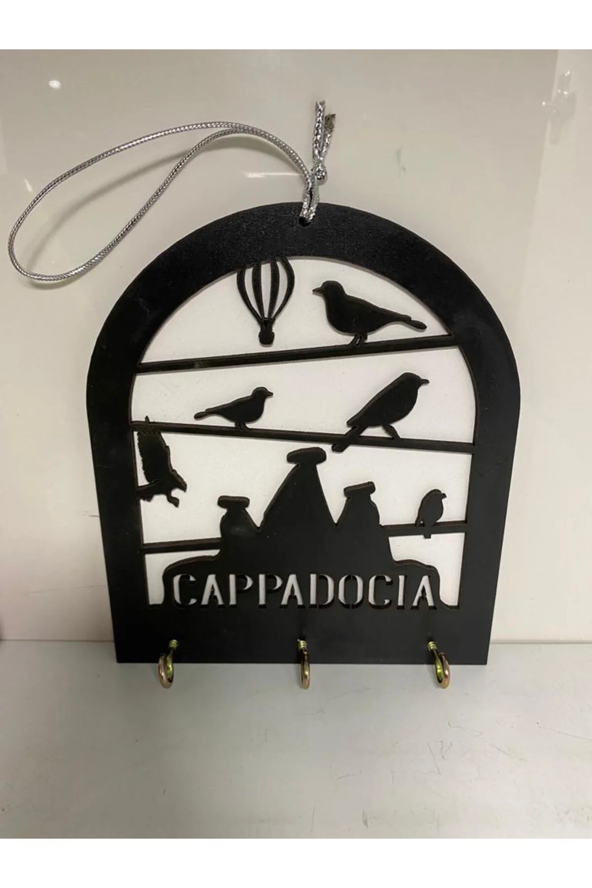 Dekoratif Kuşlu Capadokia Peri Bacalı Anahtarlık