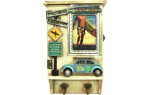 İhtiyaçavm Dekoratif Kutu Anahtarlık Çerçeveli Askılık Vintage Hediyelik