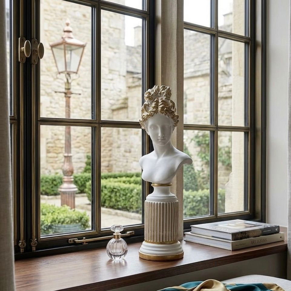Dekoratif Lafayette Sutunlu Kadın Biblo Heykel