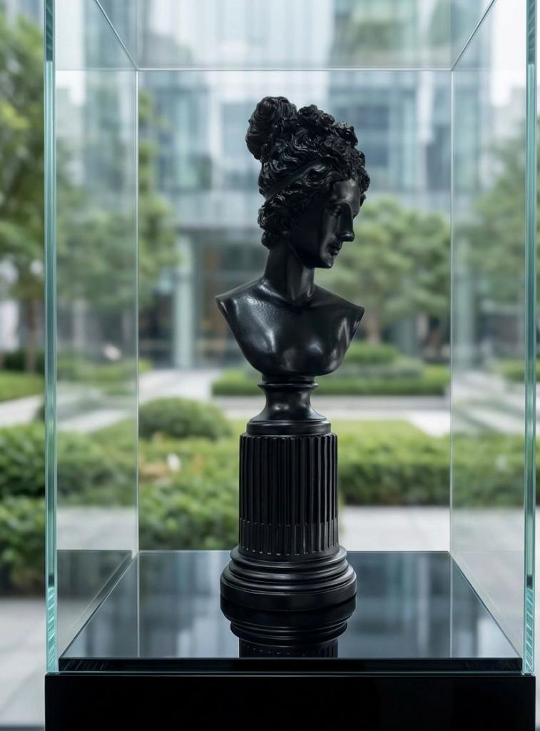 Dekoratif Lafayette Sutunlu Kadın Biblo Heykel