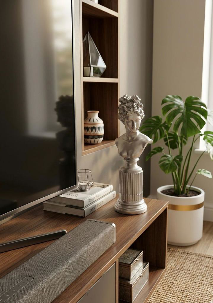 Dekoratif Lafayette Sutunlu Kadın Biblo Heykel