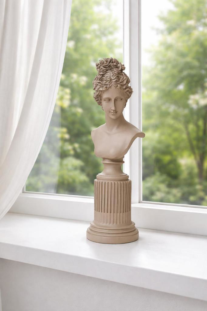 Dekoratif Lafayette Sutunlu Kadın Biblo Heykel
