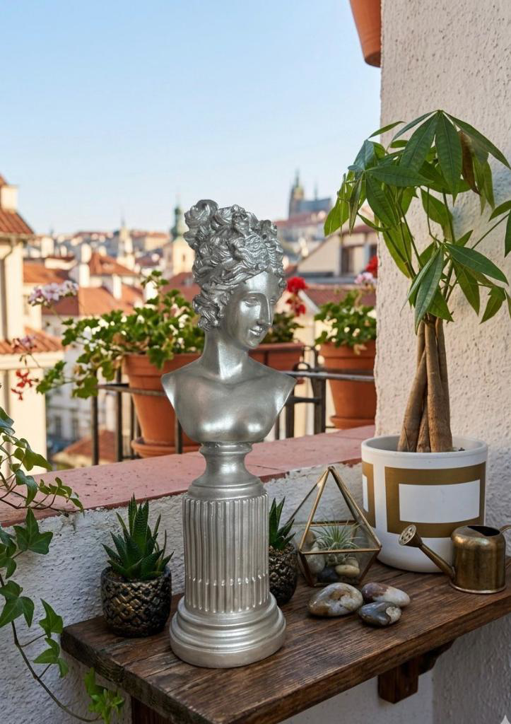 Dekoratif Lafayette Sutunlu Kadın Biblo Heykel