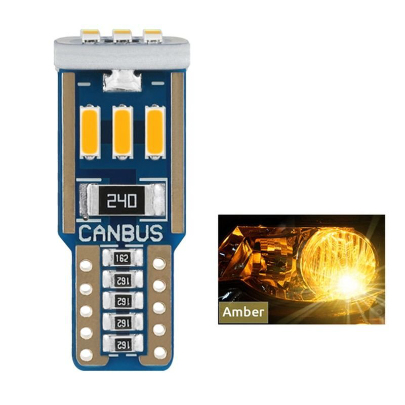 Dekoratif Led Ampul T10-15Smd 4014 Canbus 12V Çift Turuncu / Laam