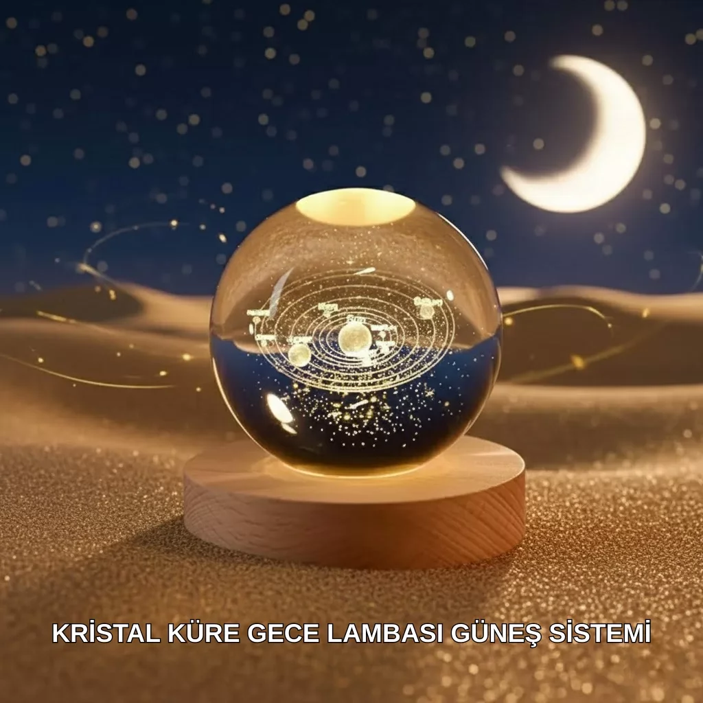 Dekoratif LED Kristal Küre Ahşap Altlıklı Şık Gece Lambası - Lisinya Fiyatı, Yorumları ve Özellikleri