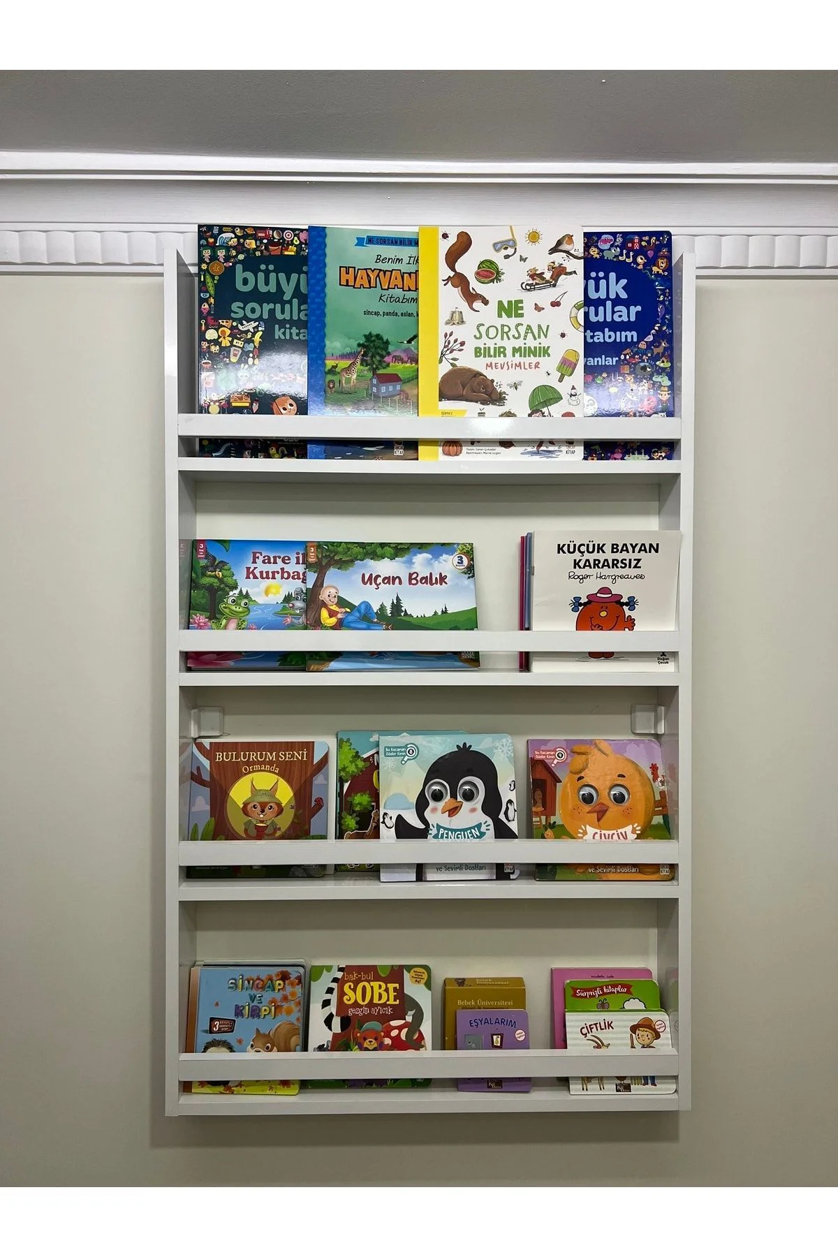 Dekoratif Mdf Duvar Rafı & Kitaplığı Montessori Çoçuk Kitaplığı