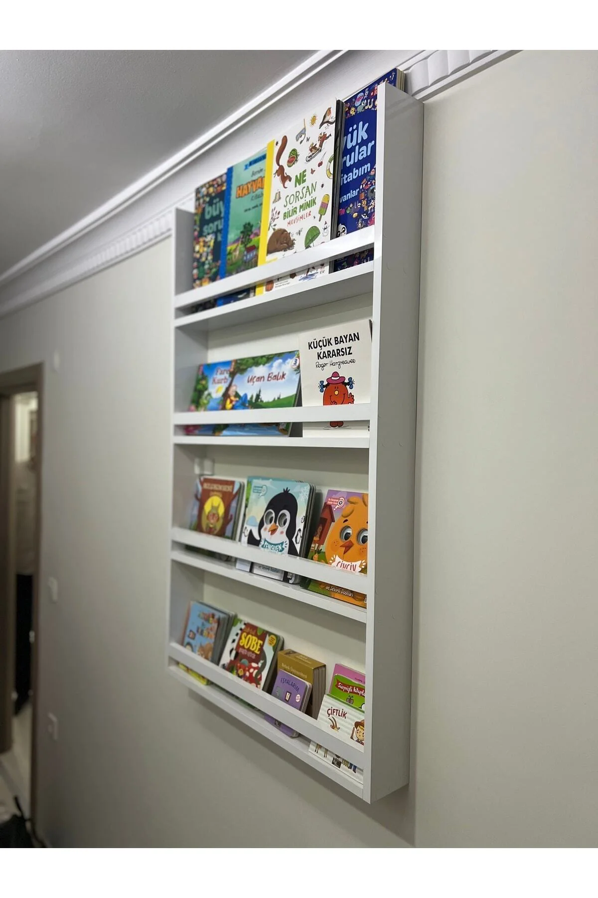Dekoratif Mdf Duvar Rafı & Kitaplığı Montessori Çoçuk Kitaplığı