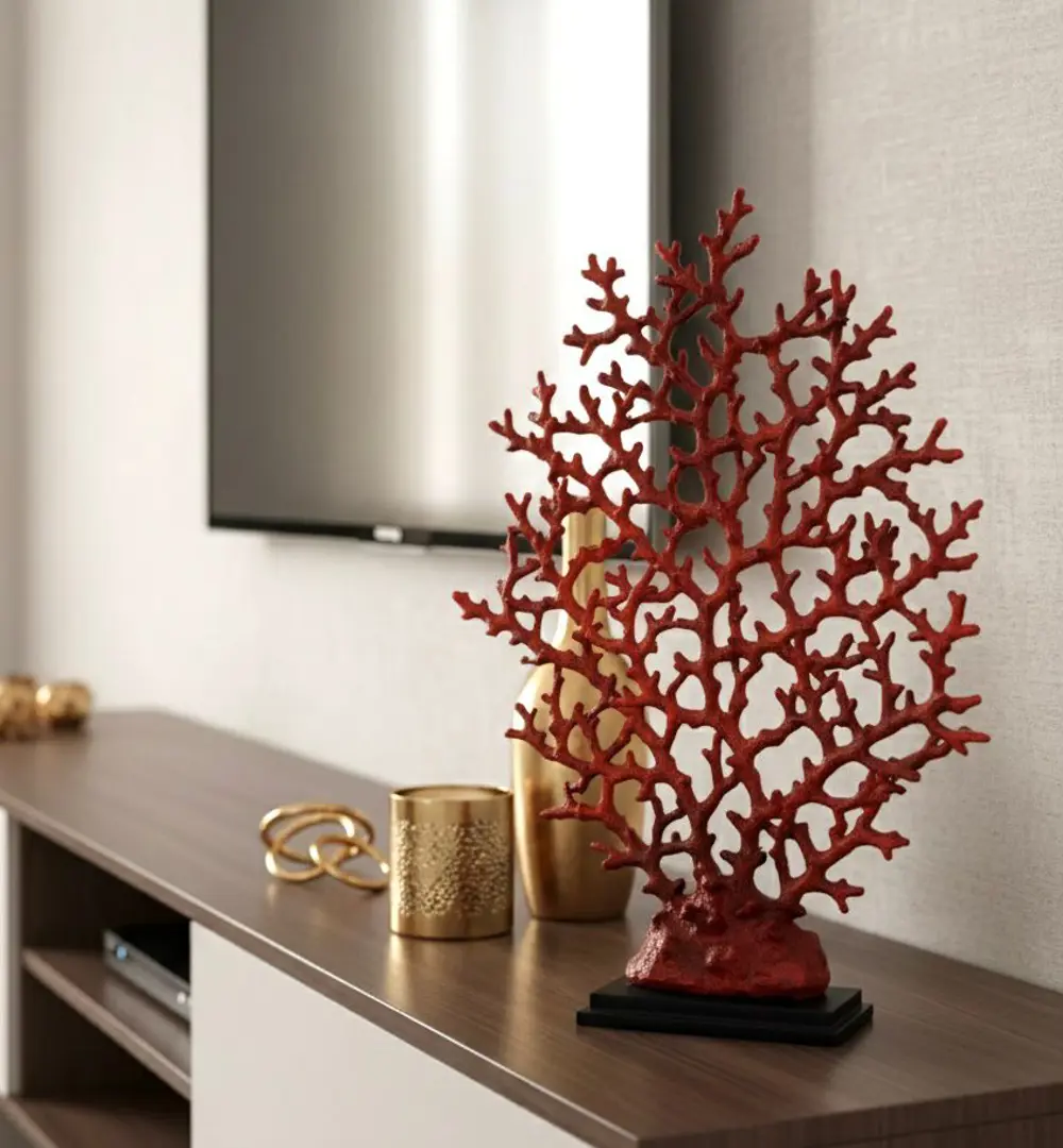Dekoratif Mercan Biblo Hayat Ağacı Dal Mercan Heykel