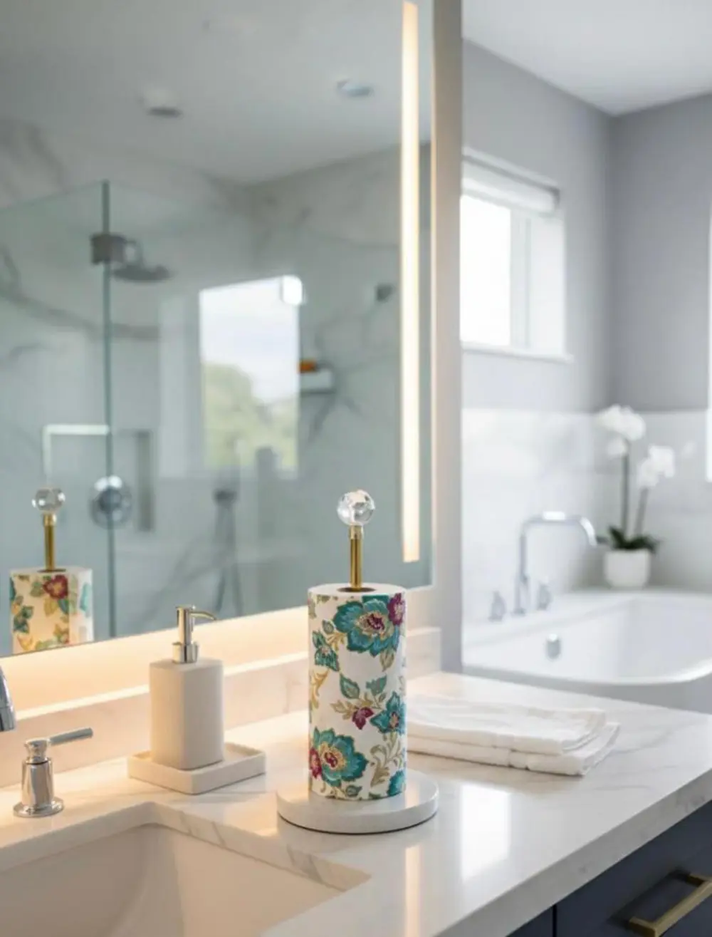 Dekoratif Mermer Tabanlı Kağıt Havluluk, Peçete Rulo Kağıt Havlu 