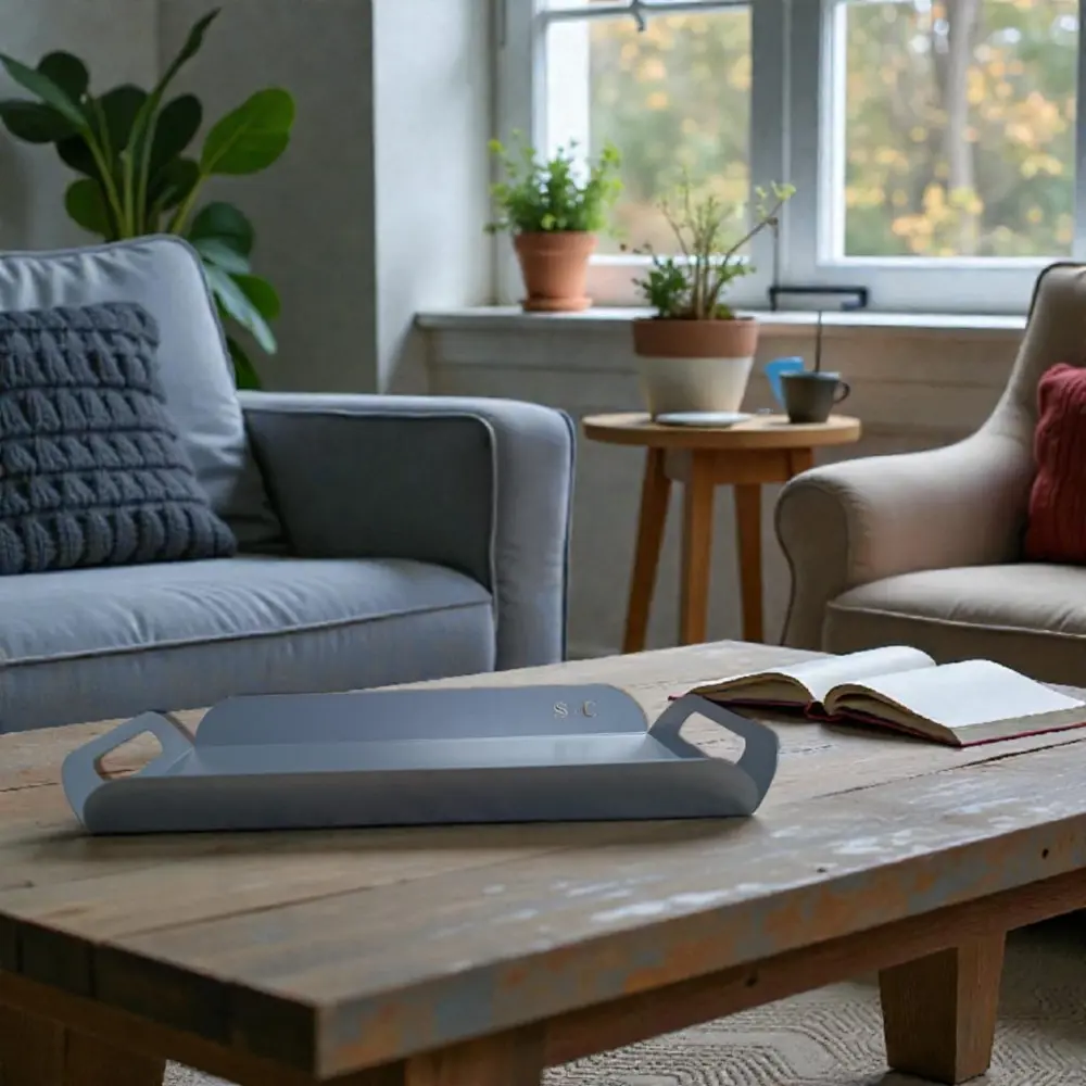 Dekoratif Metal Tepsi Seti 3'lü Nişan Tepsisi, Çay Tepsisi, Sunum