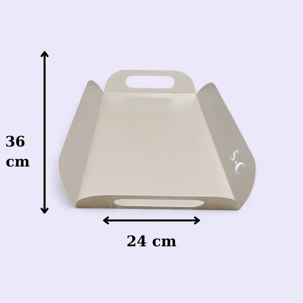 Dekoratif Metal Tepsi Seti 3'lü Nişan Tepsisi, Çay Tepsisi, Sunum