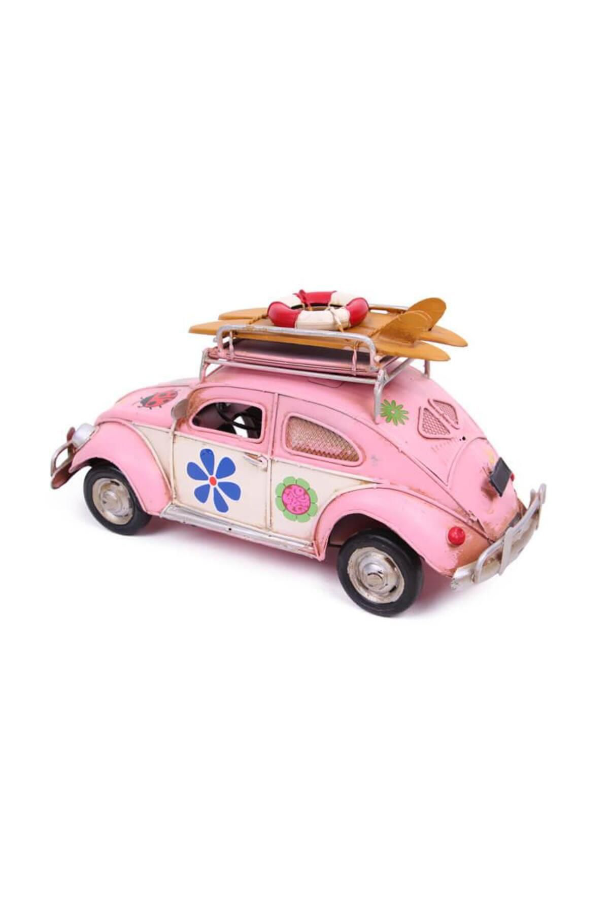 Zs Demir Dekoratif Metal Araba Çerçeveli Ve Kumbarali Hediyelik