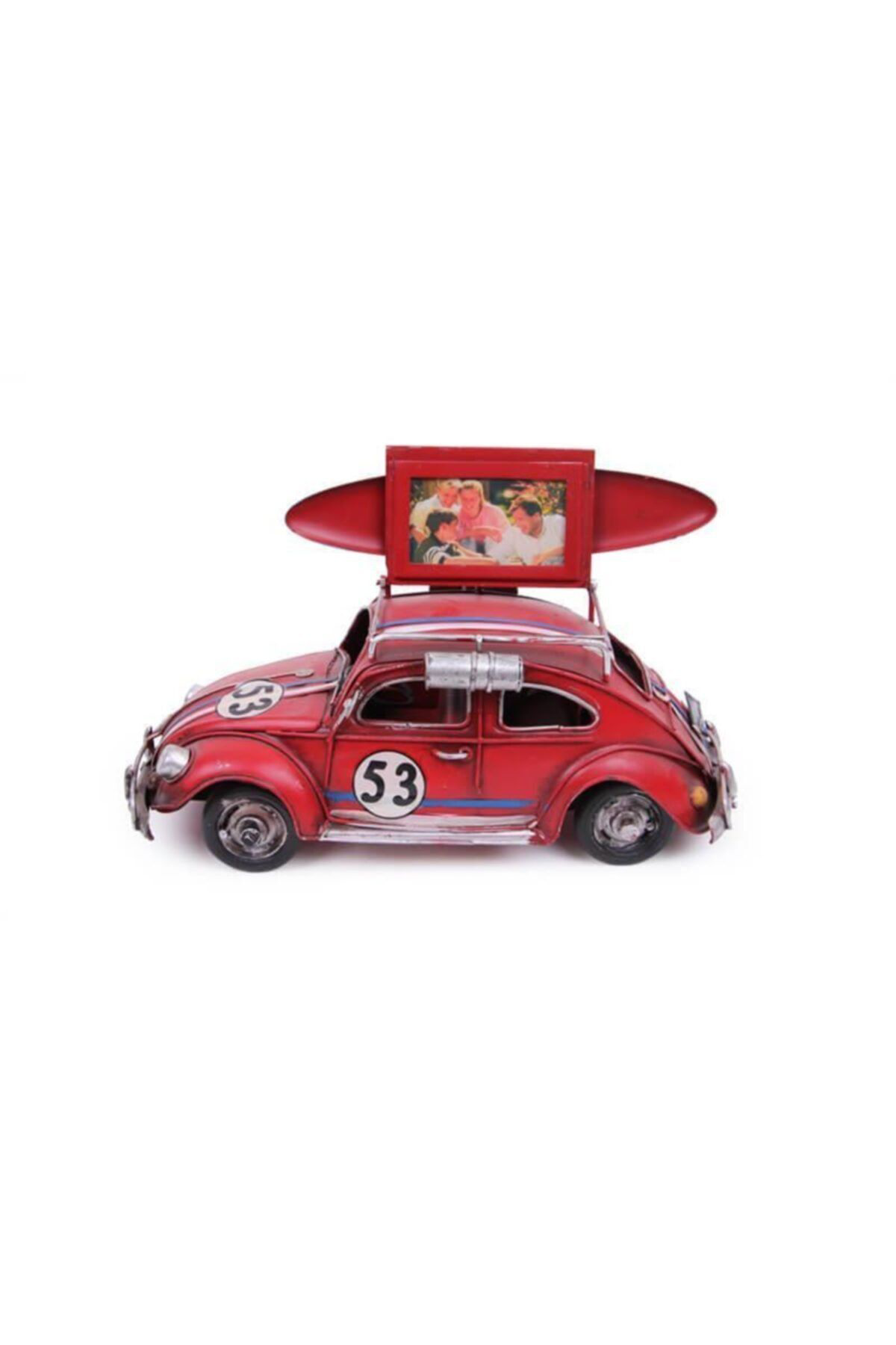 Zs Demir Dekoratif Metal Araba Çerçeveli Vintage Vosvos Hediyelik