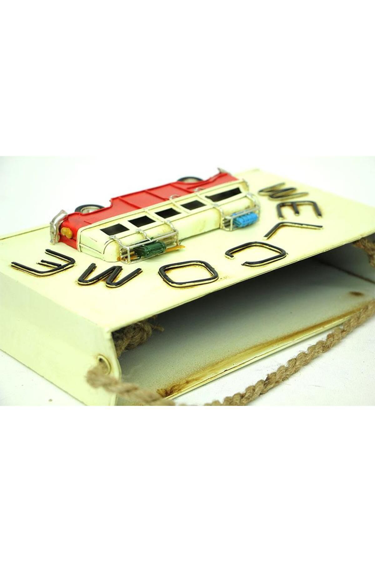 Zs Demir Dekoratif Metal Saksı Vintag Minibüs Temalı Hediyelik