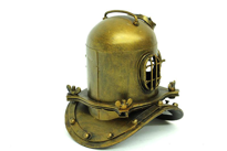 İhtiyaçavm Dekoratif Metal Dalgiç Başliği Vintage Biblo Ev Ofis Hediyelik