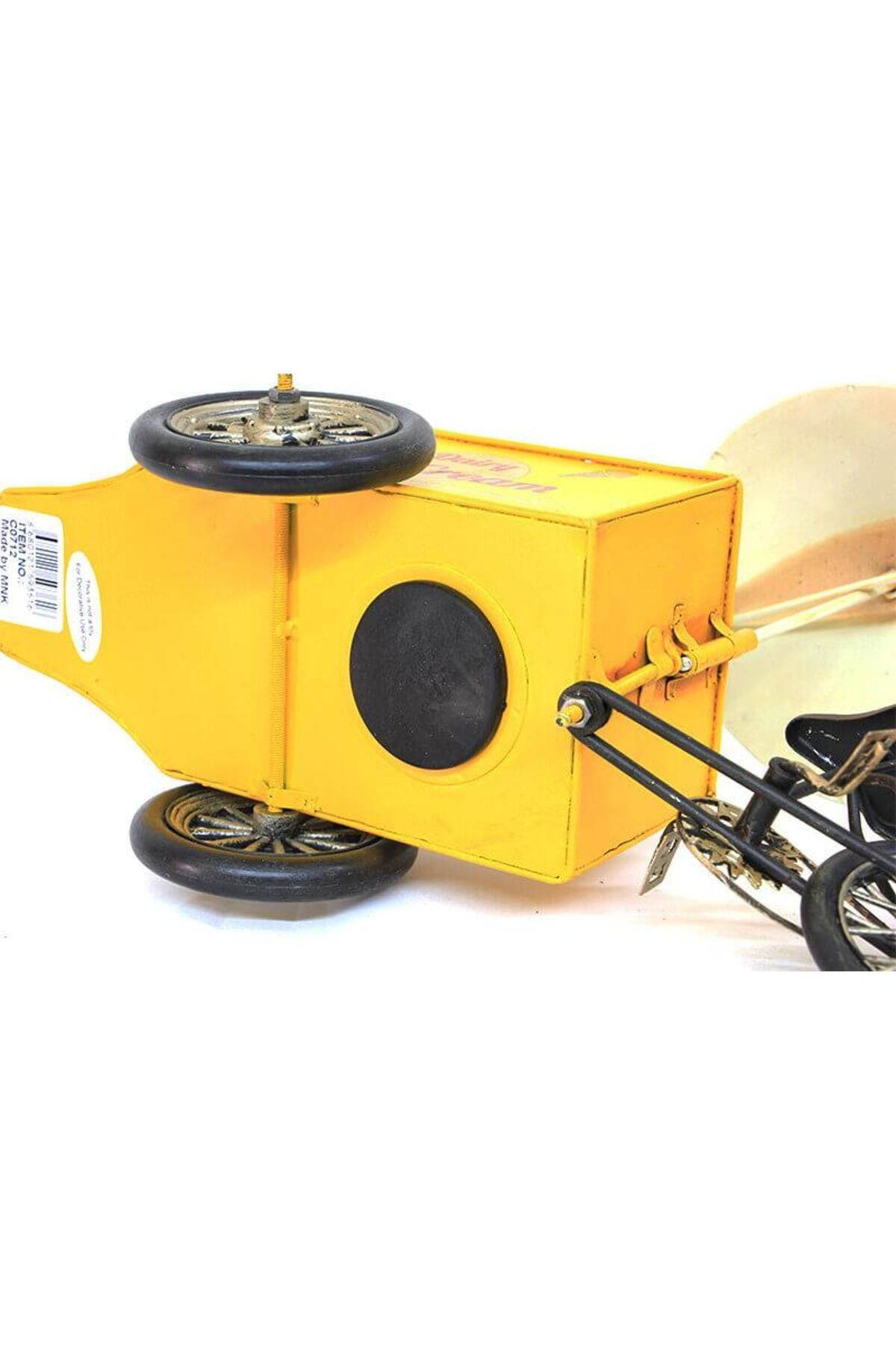 Zs Demir Dekoratif Metal Dondurma Arabası Hediyelik Biblo Kumbara