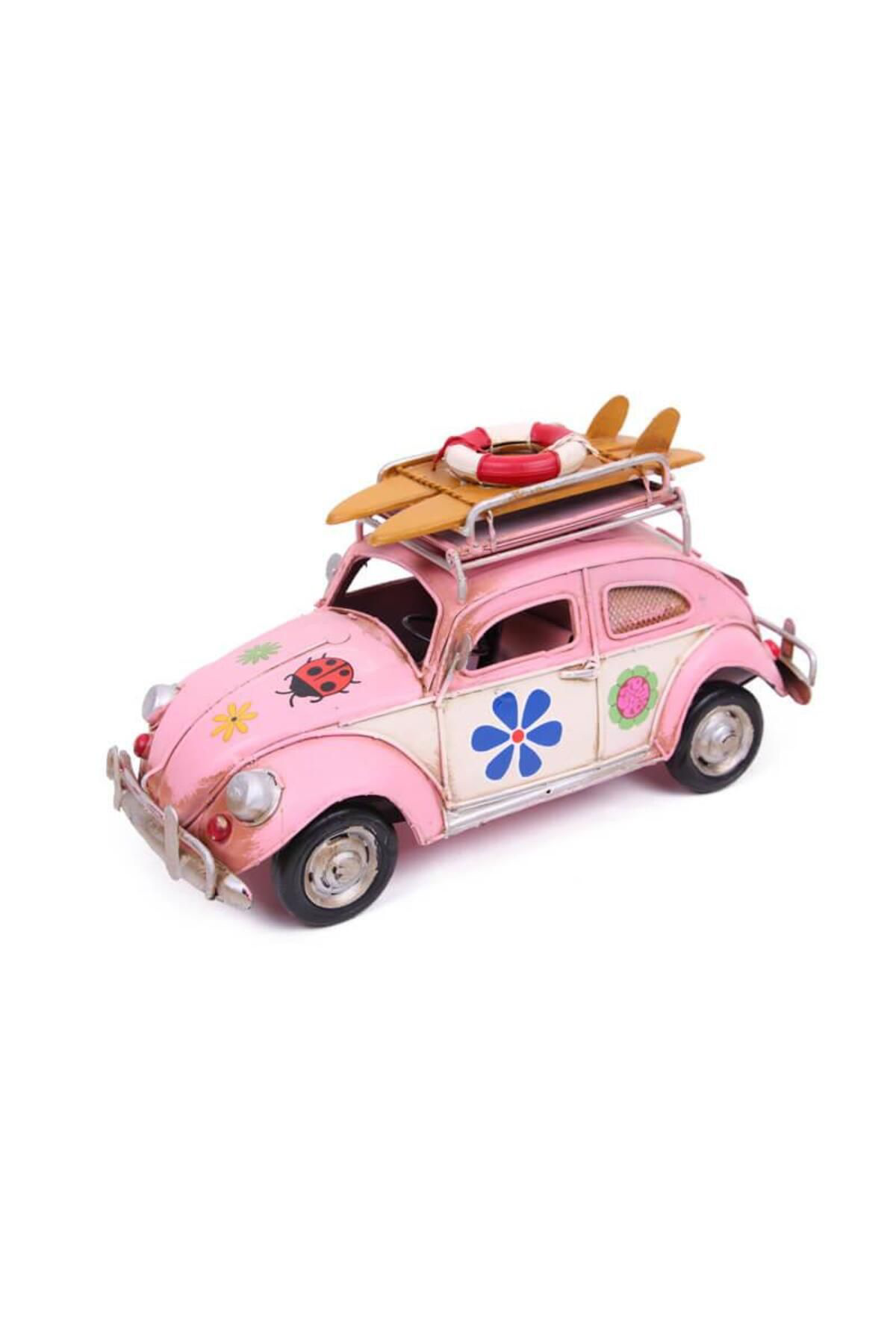 Zs Demir Dekoratif Metal Araba Çerçeveli Ve Kumbarali Hediyelik