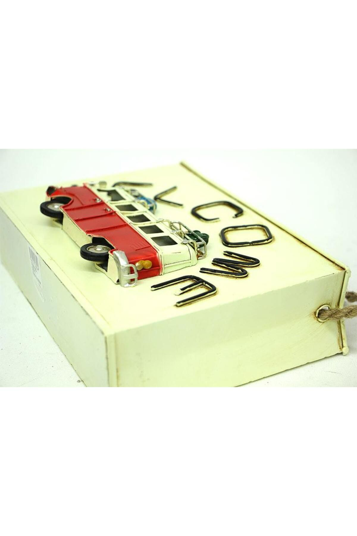 Zs Demir Dekoratif Metal Saksı Vintag Minibüs Temalı Hediyelik