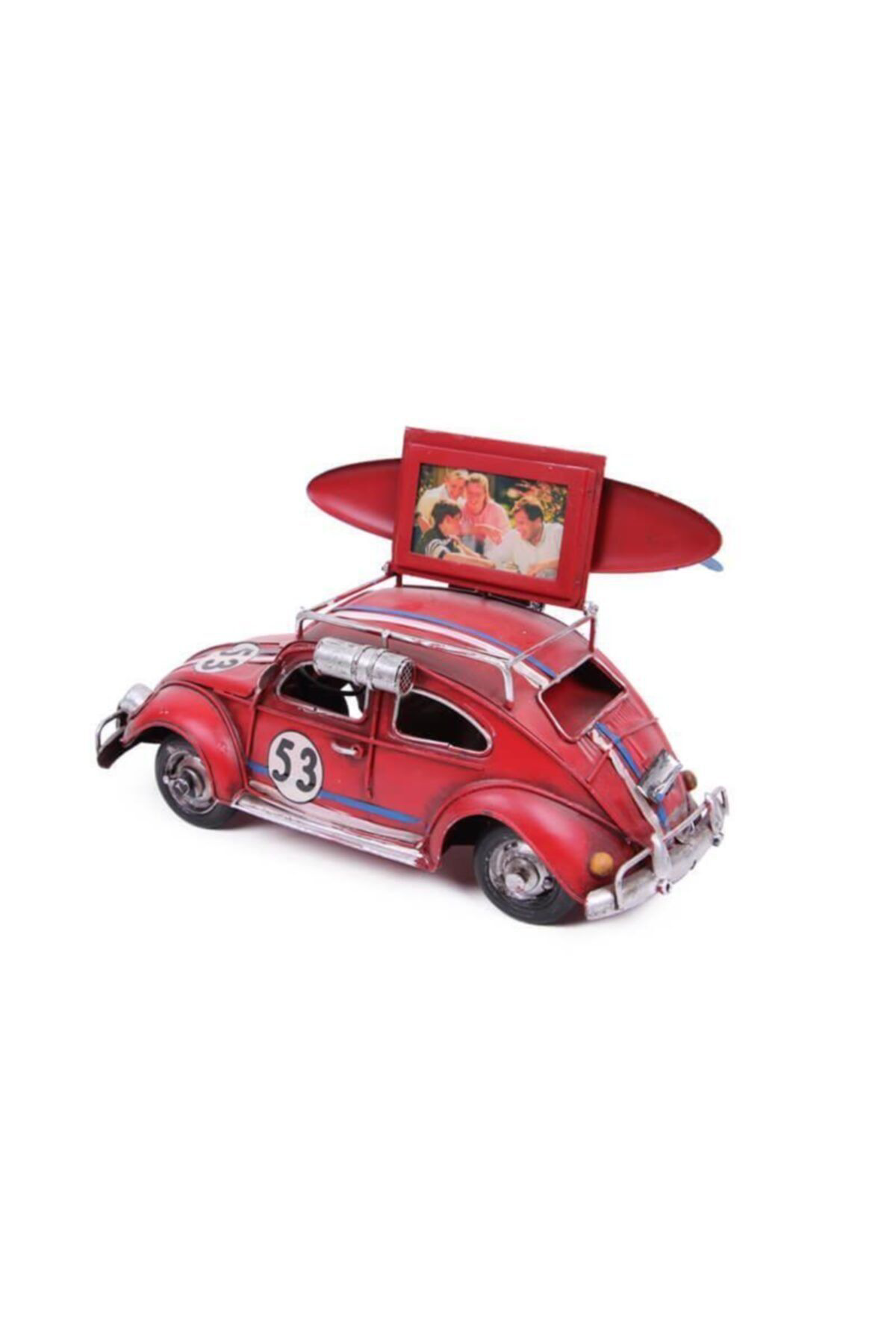 Zs Demir Dekoratif Metal Araba Çerçeveli Vintage Vosvos Hediyelik