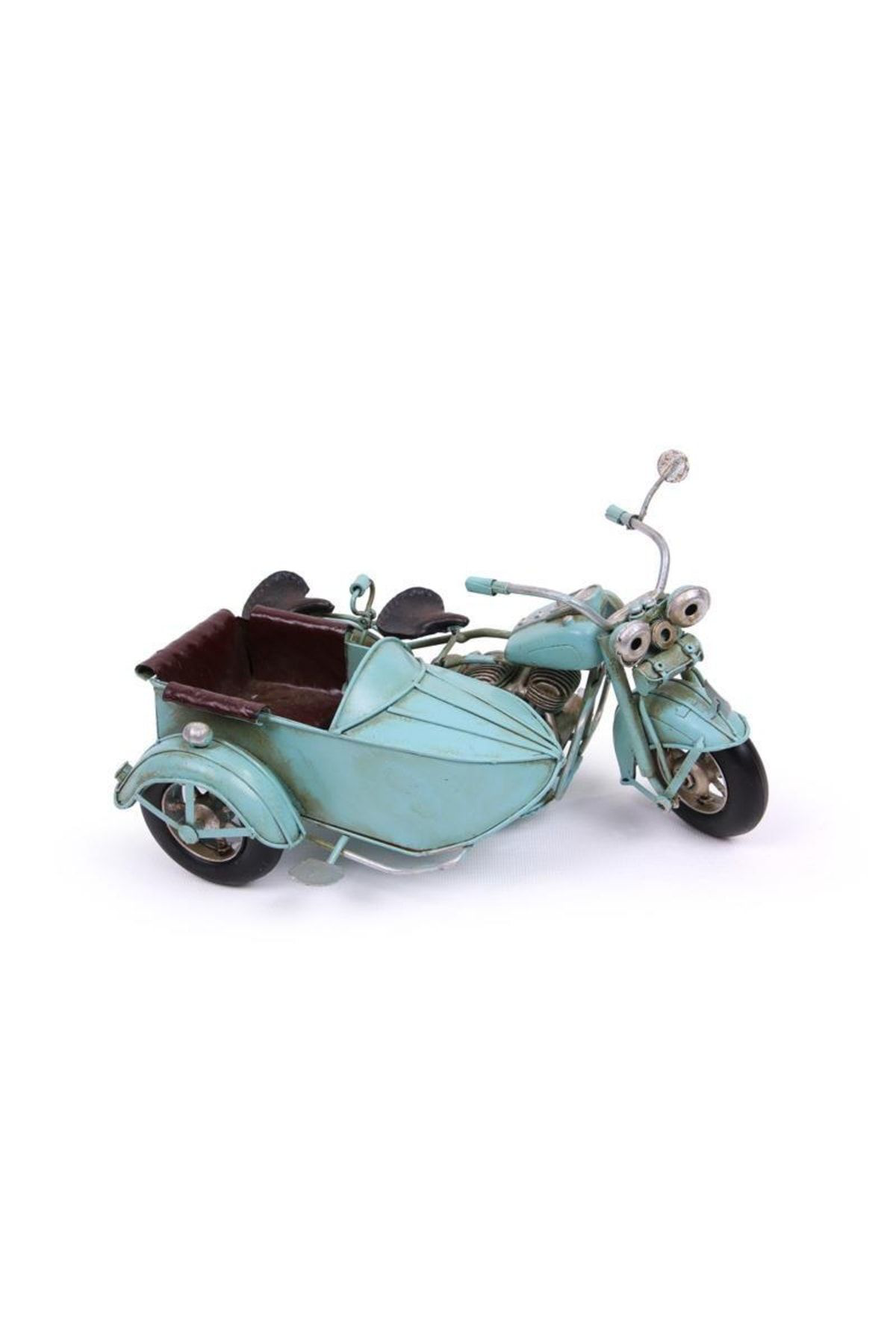 Mirtabutik Dekoratif Metal Motosiklet Sepetli Vintage Dekoratif Hediyelik