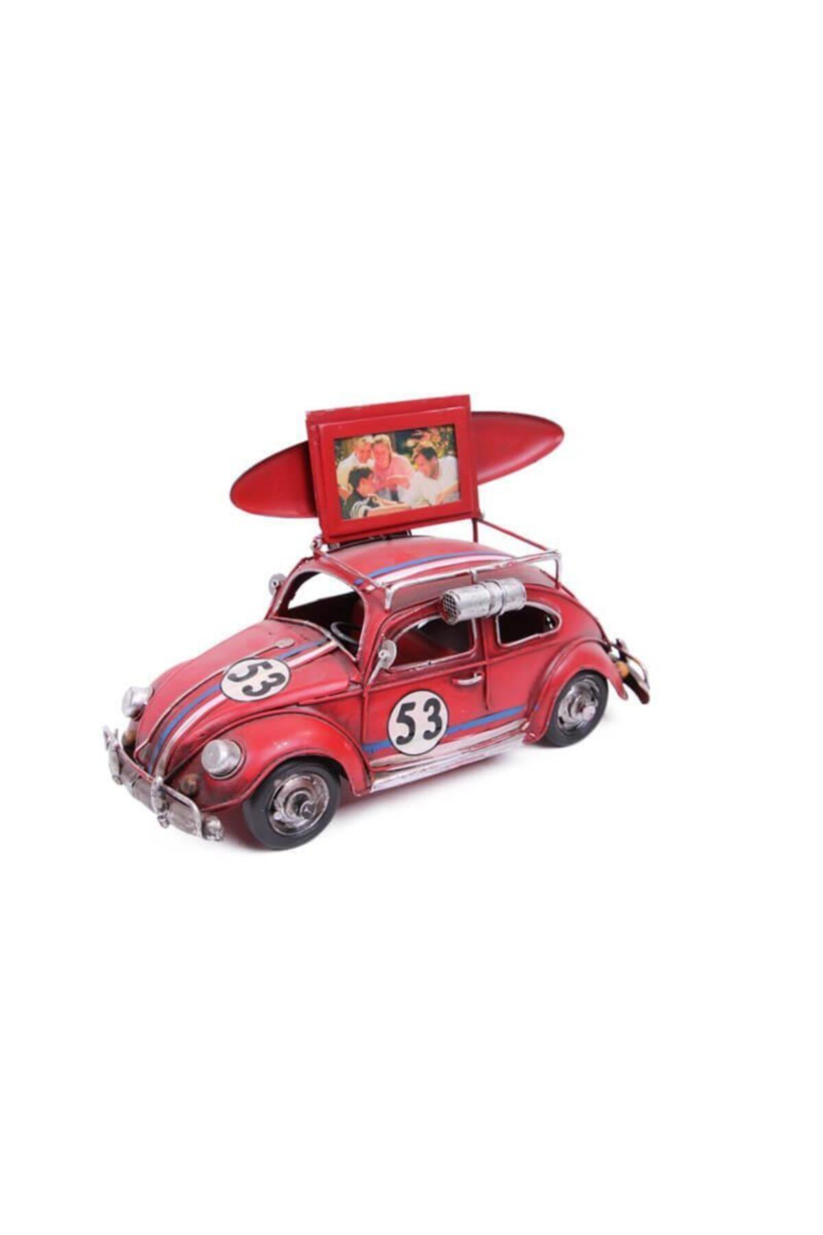 Zs Demir Dekoratif Metal Araba Çerçeveli Vintage Vosvos Hediyelik