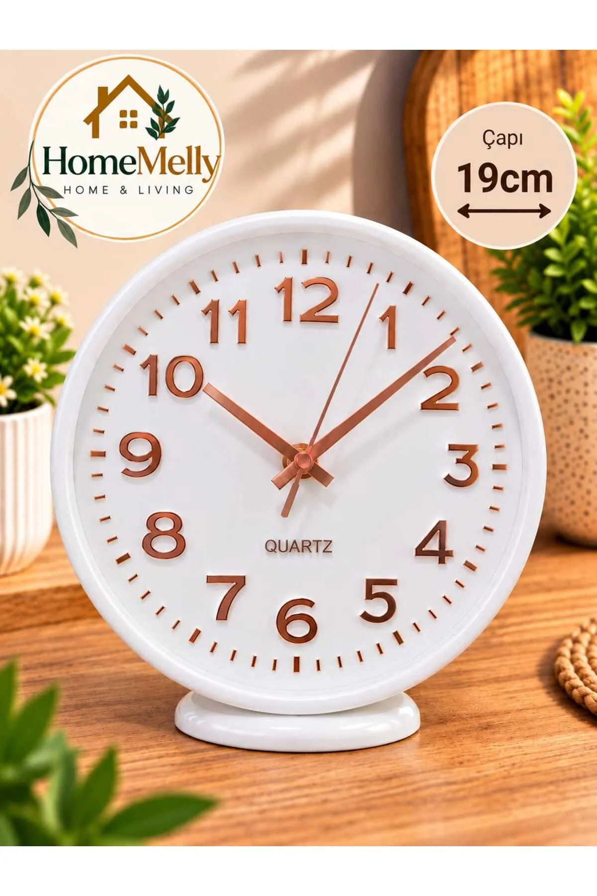 Dekoratif Modern 19cm Masa Saati