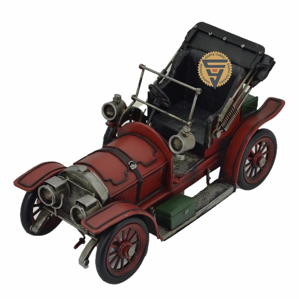 Dekoratif Nostaljik Metal Vintage Rustik Klasik Araba Kızmızı Dekoratif Nostaljik Metal Vintage Rustik Klasik Araba Kızmızı