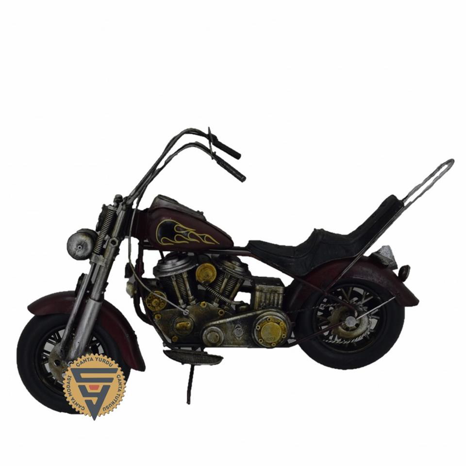 Dekoratif Nostaljik Metal Vintage Chopper Rustik Mootosiklet Kah Dekoratif Nostaljik Metal Vintage Chopper Rustik Mootosiklet Kah