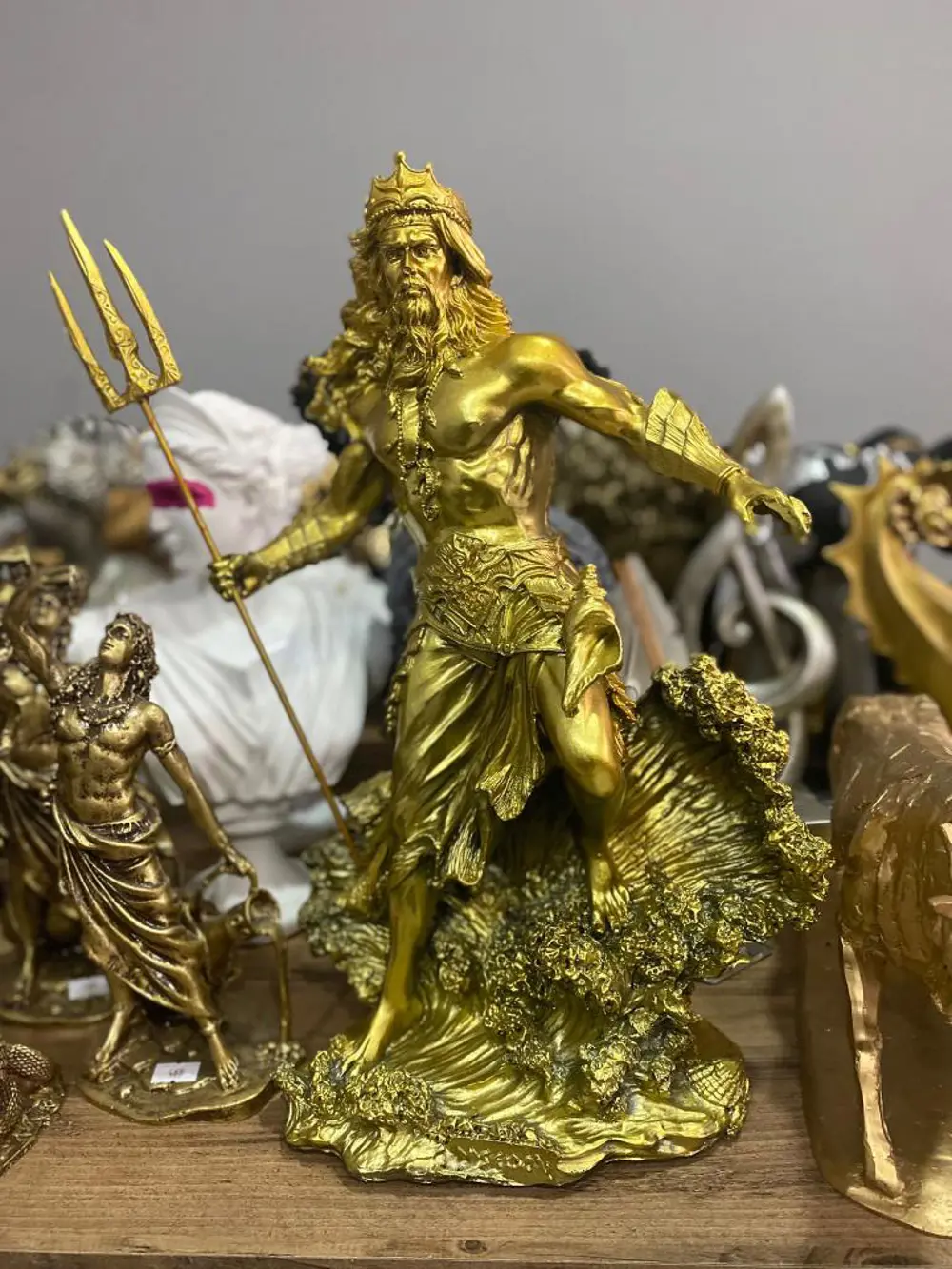 Dekoratif Özel Tasarım Antik Yunan Deniz Tanrısı Poseidon