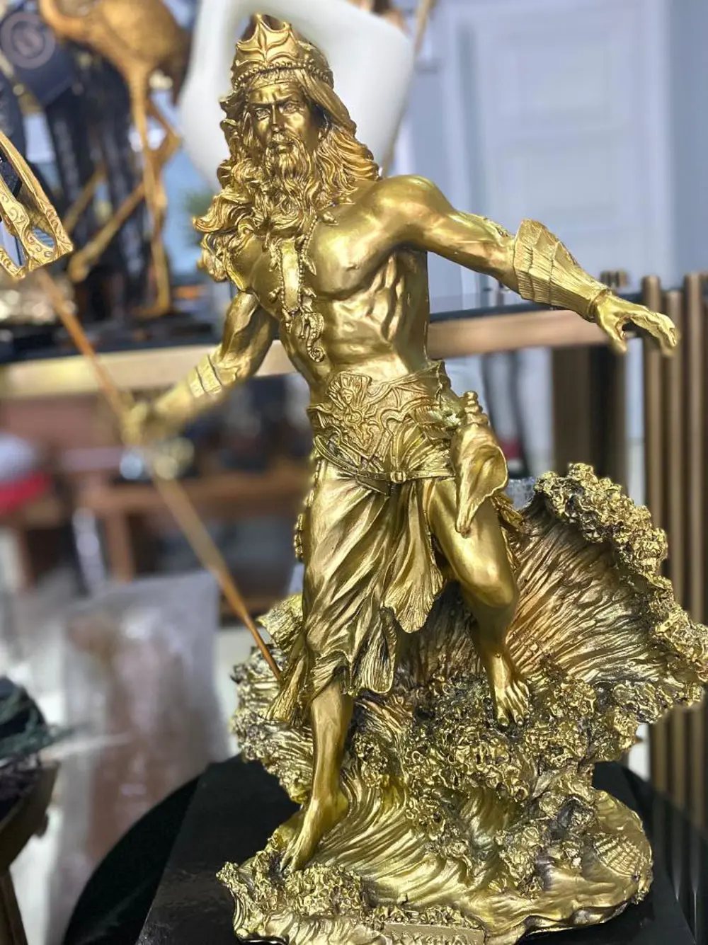 Dekoratif Özel Tasarım Antik Yunan Deniz Tanrısı Poseidon