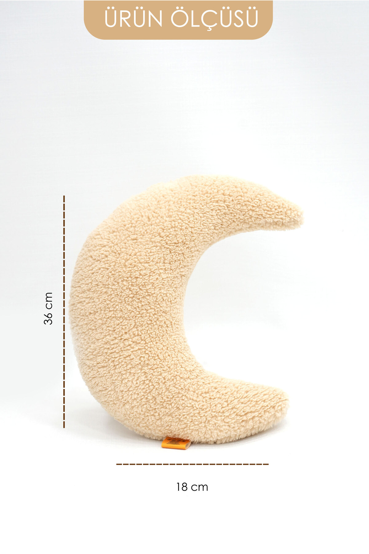 Mordesign Dekoratif Peluş Yastik, Teddy Kumaş Yastik, Süper Kabarik Teddy M