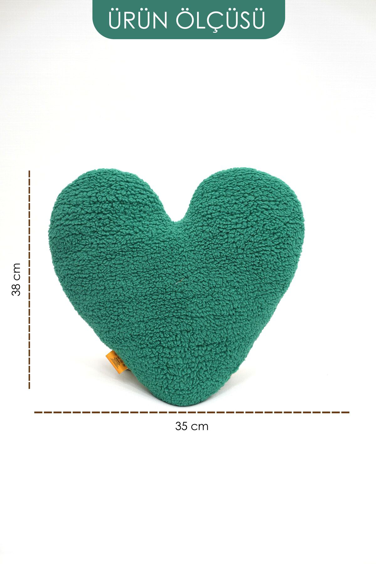 Mordesign Dekoratif Peluş Yastık, Teddy Kumaş Kalp Yastık, Süper Yumuşak Ka
