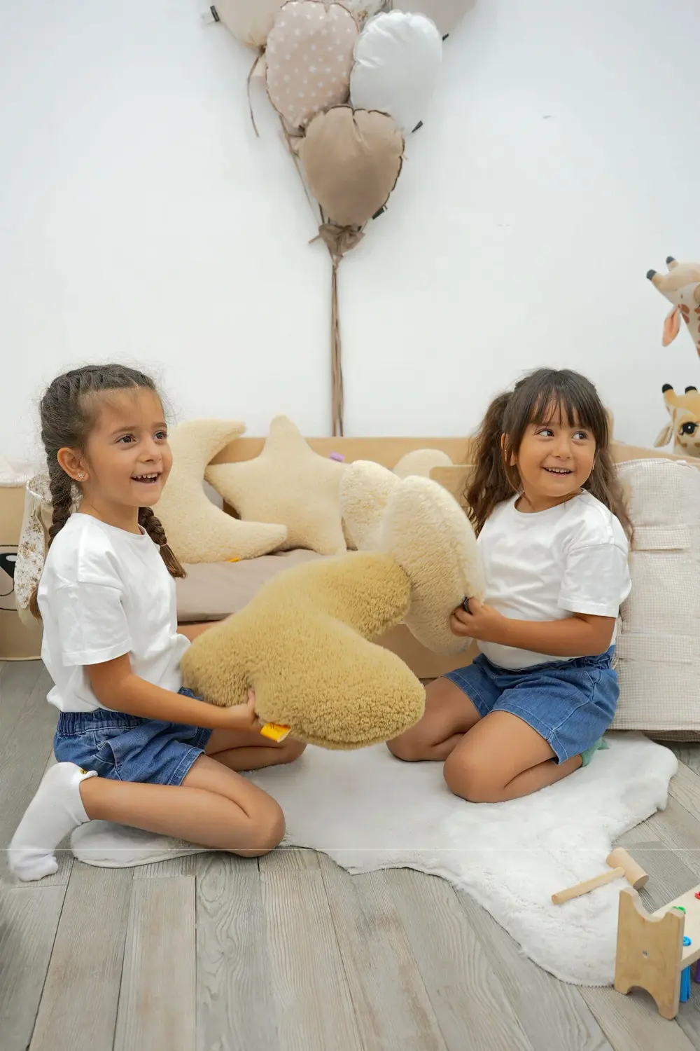 Dekoratif Peluş Yastık, Teddy Kumaş Kalp Yastık, Süper Yumuşak Ka