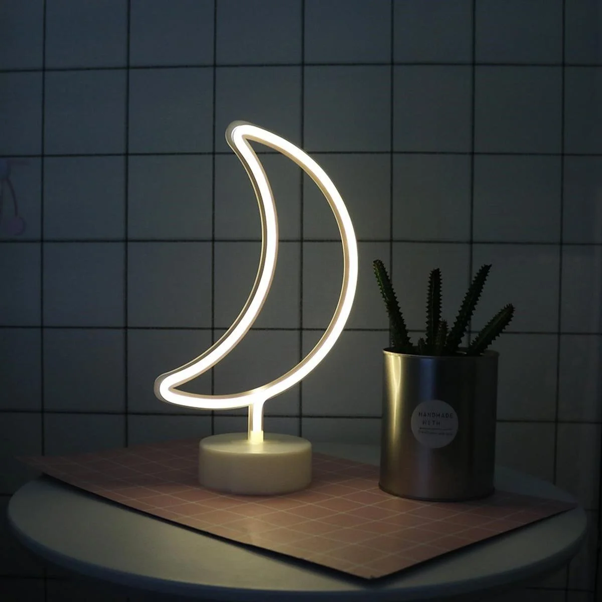 Dekoratif Pilli Ay Tasarımlı 3d Neon Led Masa Ve Gece Lambası Bx40 Fiyatı, Yorumları ve Özellikleri