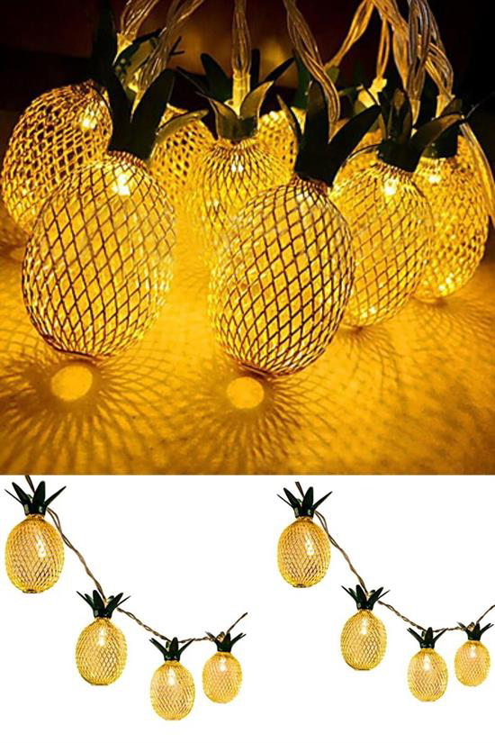 Dekoratif Pilli Pineapple Ananas Pilli Şerit Led Işık (1 Metre) (
