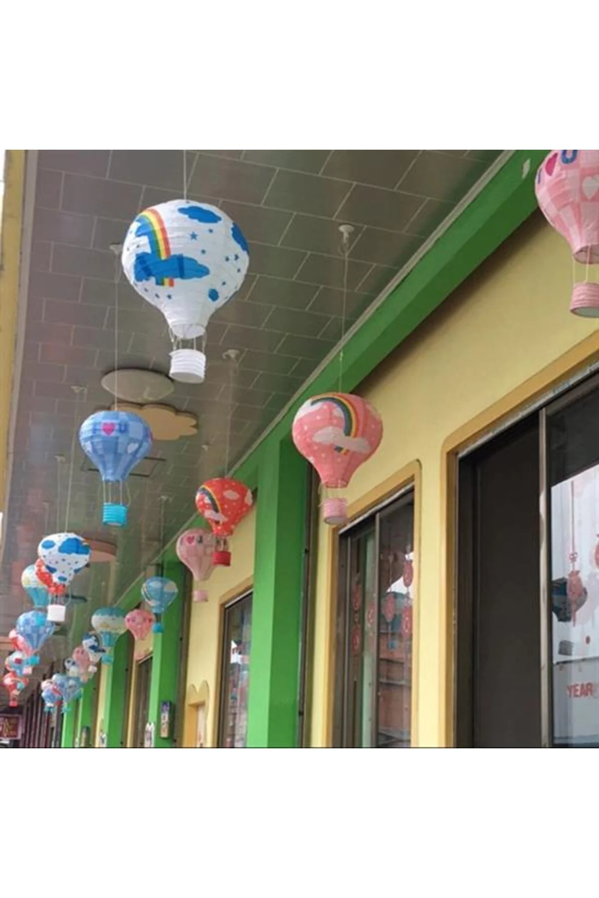 Dekoratif Renkli Kağıt Dilek Feneri Balonu Renkli Uçan Balon - Görsel 5