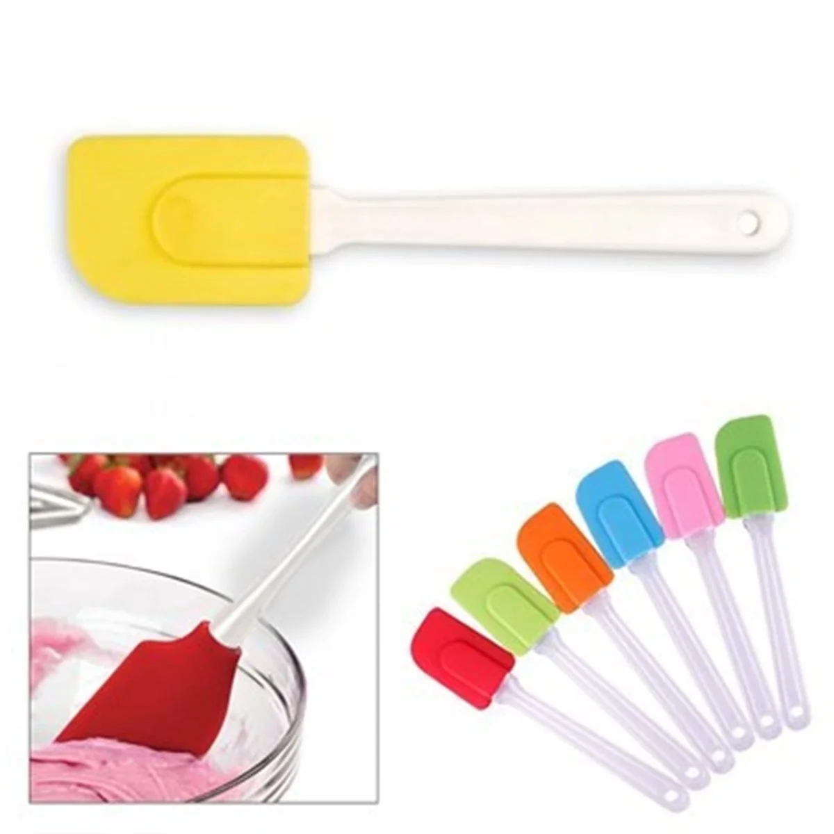 Dekoratif Renkli Silikon Spatula Pratik Sevimli Spatula Kaşık Bx40 Fiyatı, Yorumları ve Özellikleri