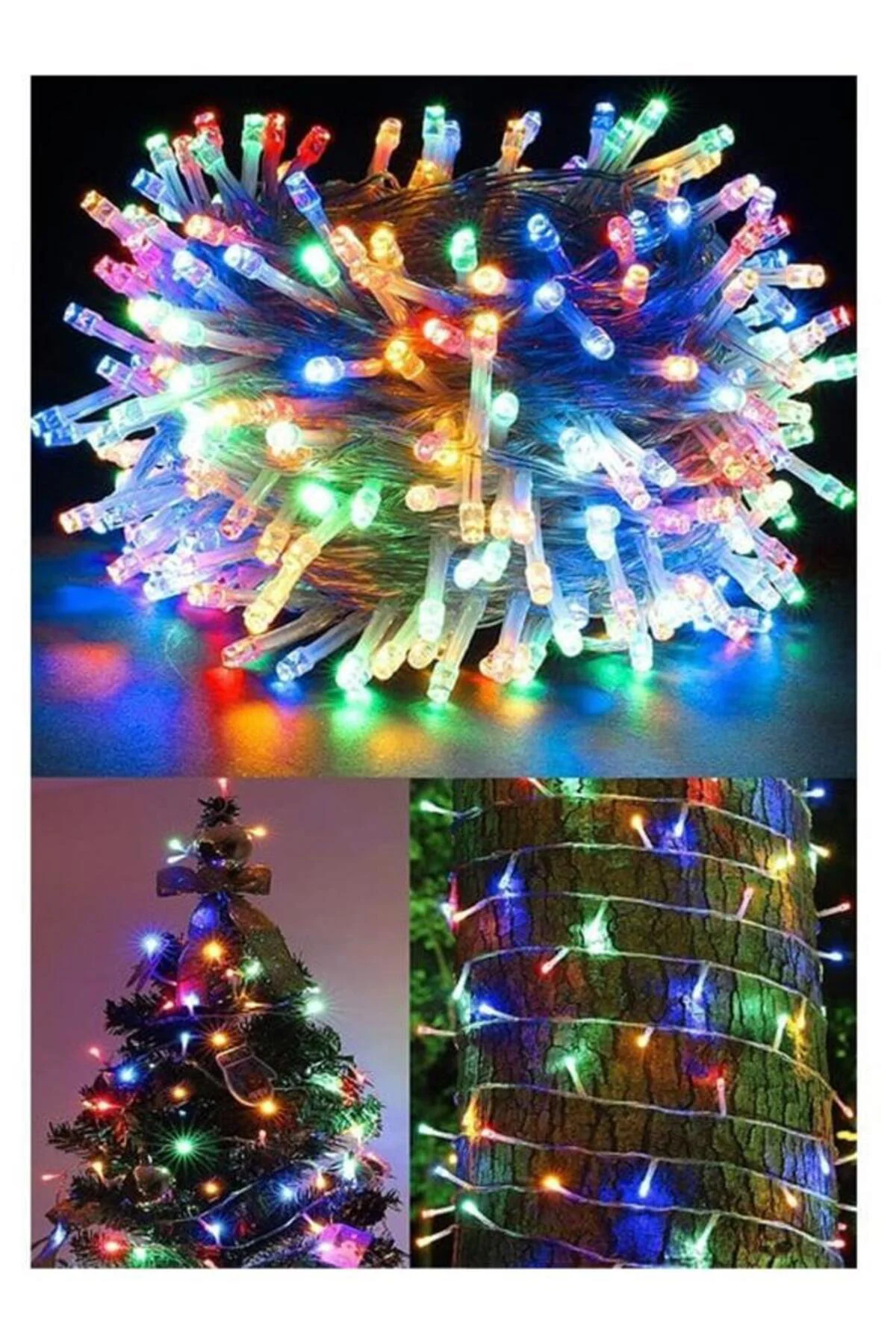 Dekoratif RGB Led Işık 10 Mt Uzatılabilir Yılbaşı Ağacı Aydınlatması Peri Led