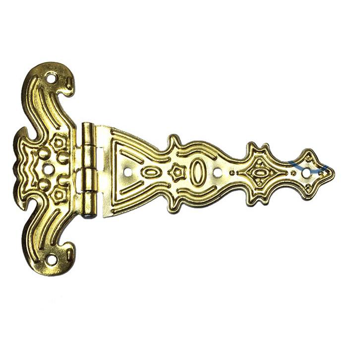 Dekoratif, Sac Tek Kuyruklu Menteşe - 69x102 mm, Büyük, Sarı, 1 A