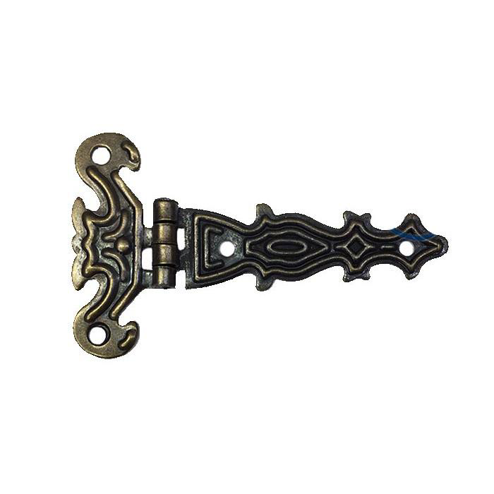 Dekoratif, Sac Tek Kuyruklu Menteşe - 40x68 mm, Küçük, Antik, 1 A