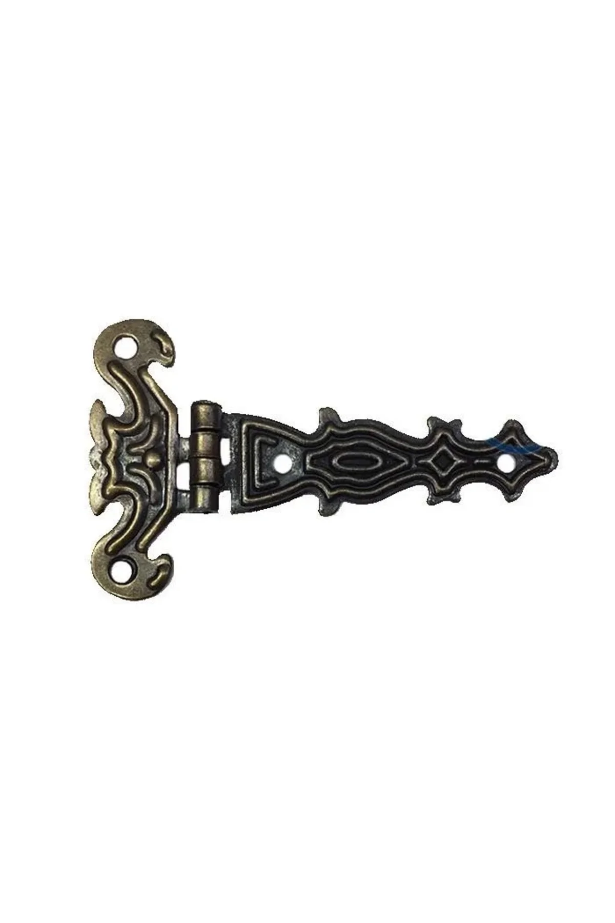 Dekoratif, Sac Tek Kuyruklu Menteşe - 40x68 Mm, Küçük, Antik, 100