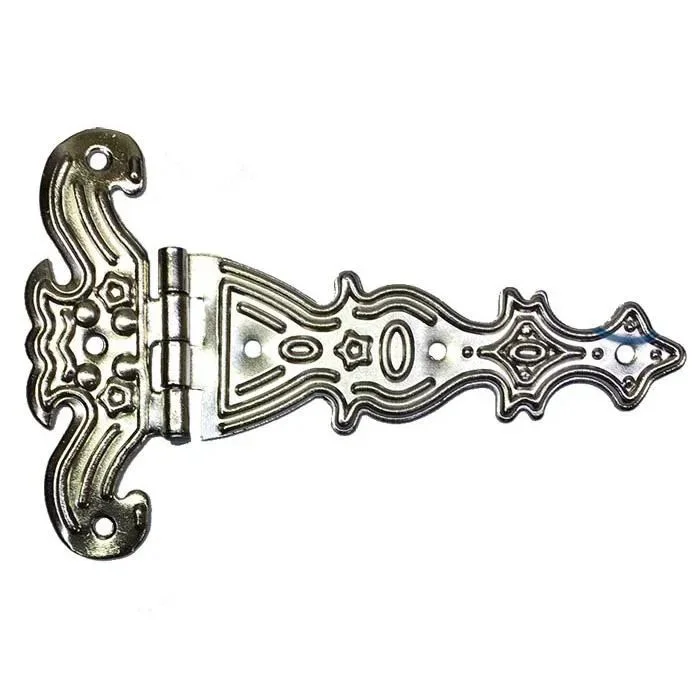 Dekoratif Sac Tek Kuyruklu Menteşe - 69x102 mm Nikel Kaplama, Kapı ve Dolap Menteşesi Dekoratif Sac Tek Kuyruklu Menteşe - 69x102 mm Nikel Kaplama, Kapı ve Dolap Menteşesi