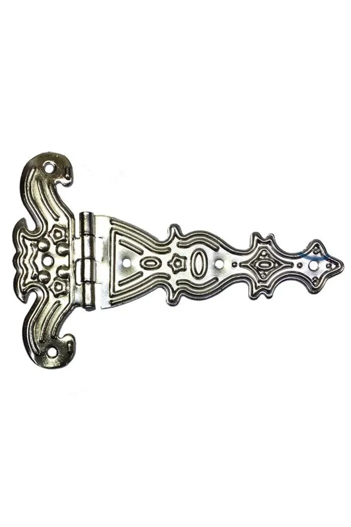 Dekoratif, Sac Tek Kuyruklu Menteşe - 69x102 Mm, Büyük, Nikel, 1 