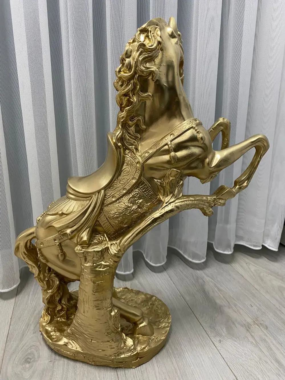 Dekoratif  Şahlanan At Biblo Polyester Heykel