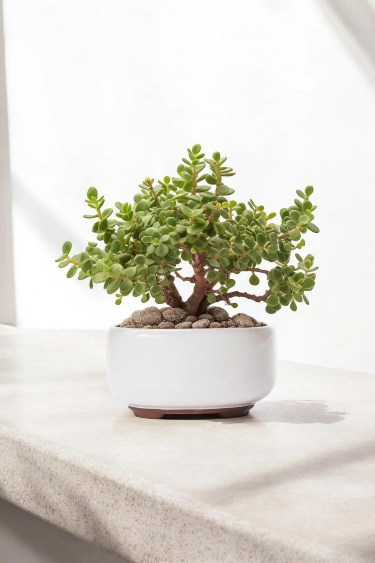Dekoratif Saksıda Bonsai Yeşim Ağacı Fil Azığı 002
