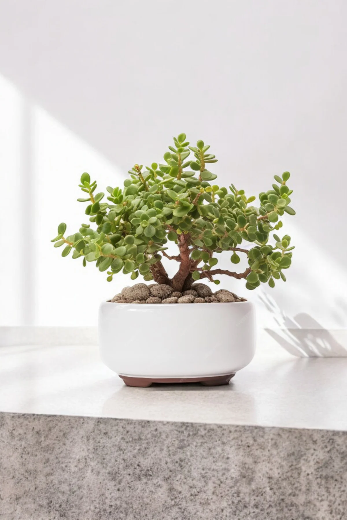 Dekoratif Saksıda Bonsai Yeşim Ağacı Fil Azığı 002