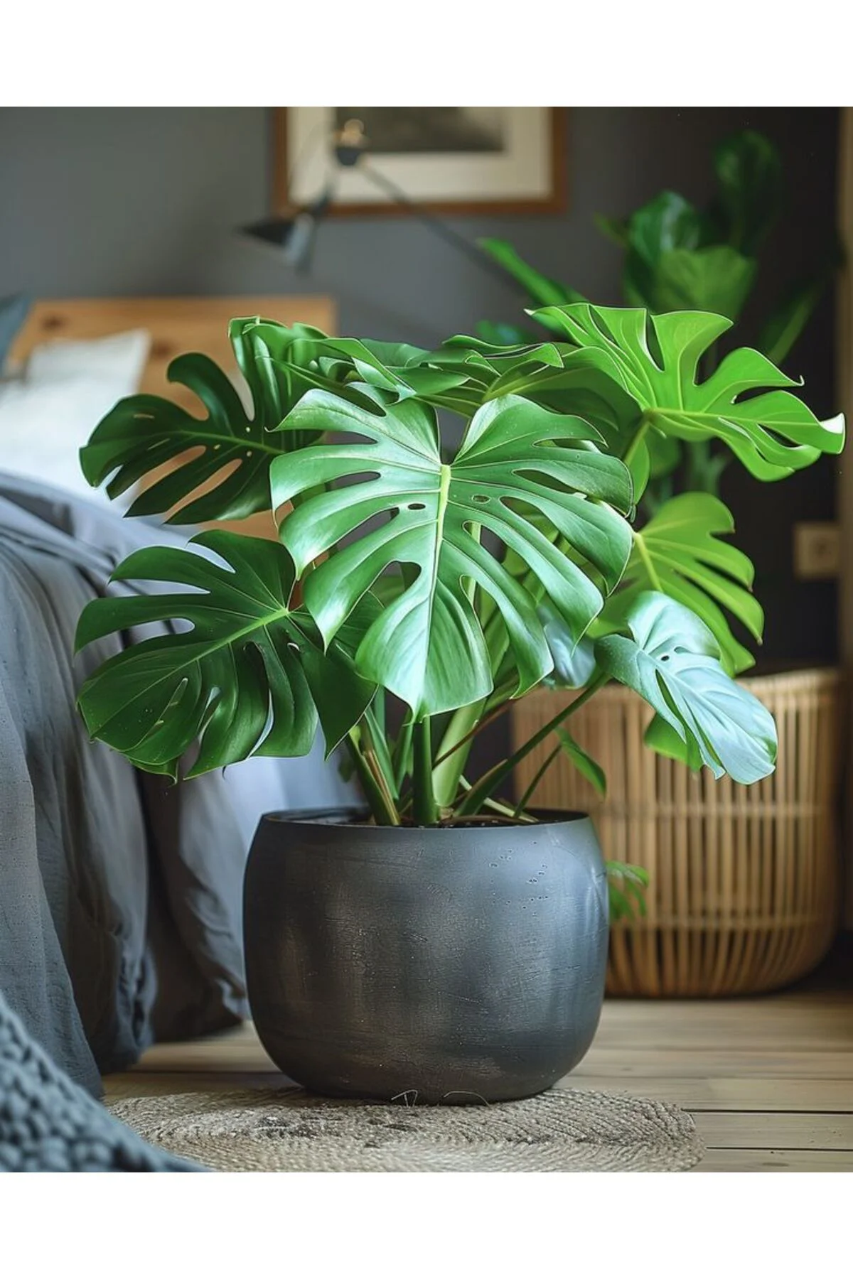 Dekoratif Saksıda Deve Tabanı Bitkisi - Monstera Deliciosa