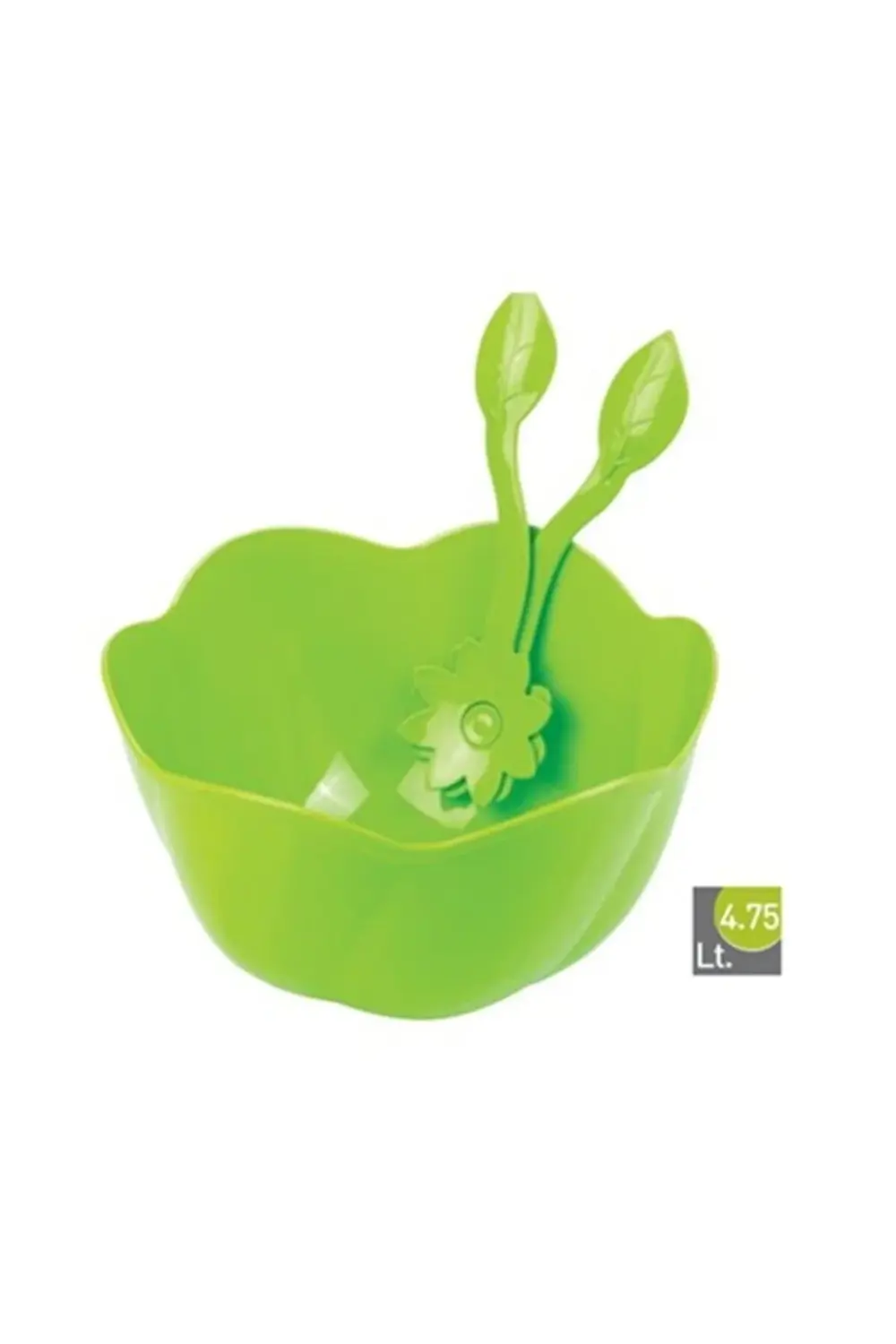 Dekoratif Salata Kasesi + 2 Adet Papatya Kaşığı 4,75 Lt Salat Set